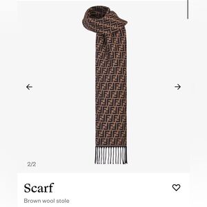 FENDI Brown Wool Stole